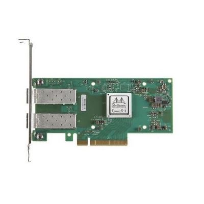 Mellanox MCX512A-ACUT 10/25GbE Dual-Port SFP28 Network Card with 25Gbps Speed and X8 Lane PCI Express for High-Performance Server Applications