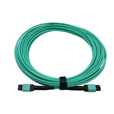 3mm MPO Patch Cord With 8 Core OM3 Multimode Fiber 0.25dB Insertion Loss For High Density Data Center